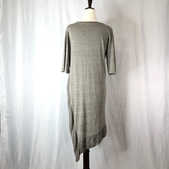Poetry 100% linen dress with asymmetric overlay 4 - Picture 6 of 12